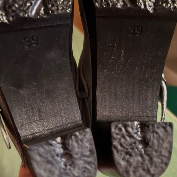 NEW Womens Sven No. 6 High Heel Light Blue Gray Suede Buckle Clogs 39 8.5 / 9 - Picture 7 of 11